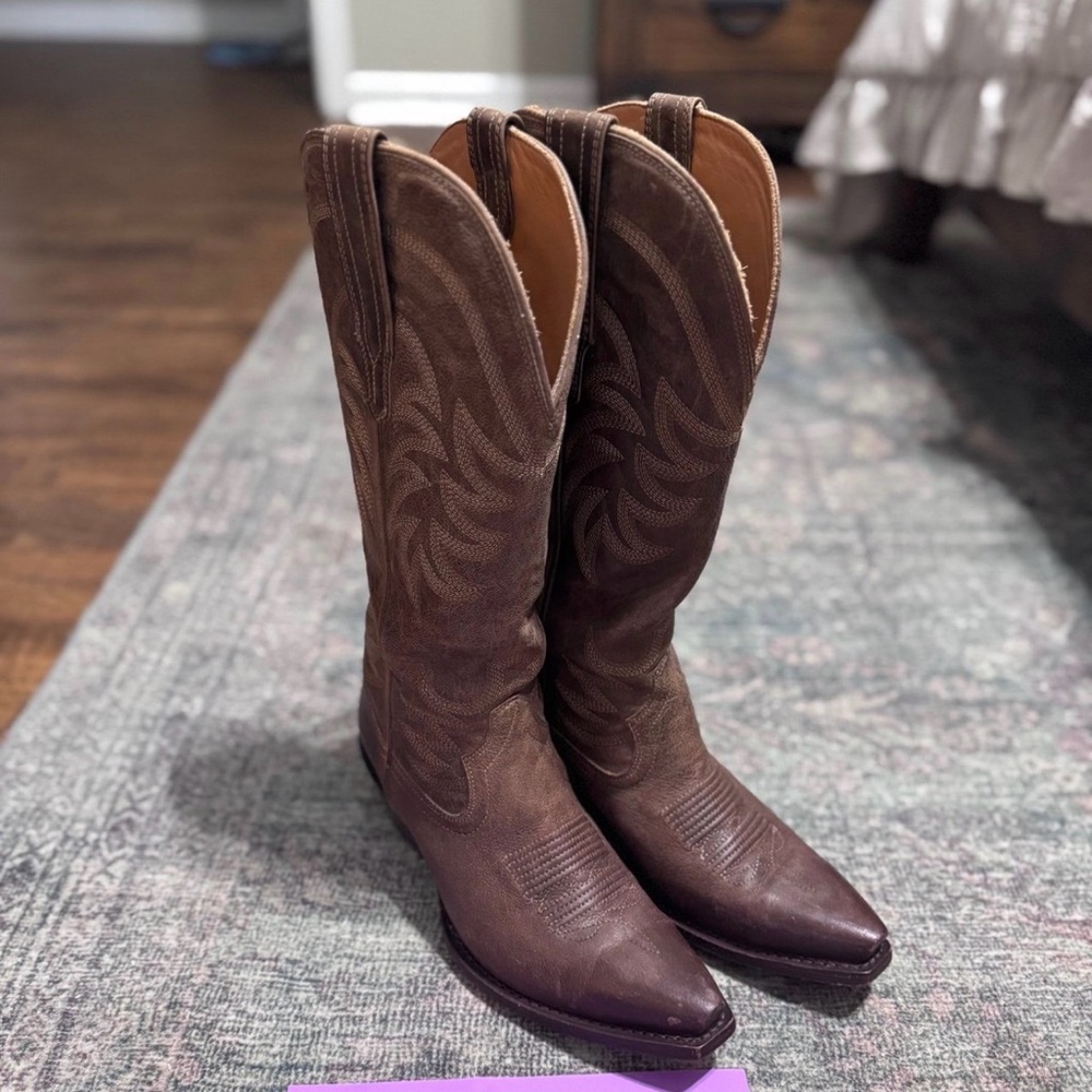 Tecovas Dark Brown Heeled Boots
